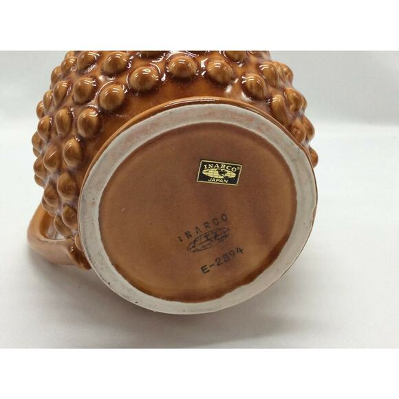 Inarco Hobnail Pottery Ruffled Pitcher - Picture 9 of 9